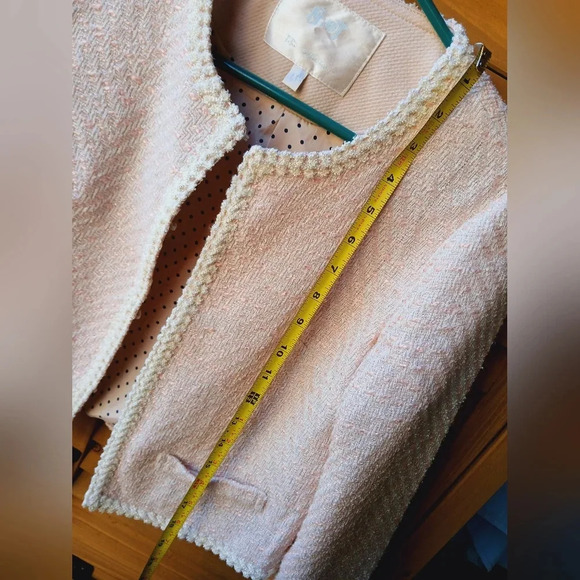 Tibi Collection Pink Tweed Cropped Jacket - Picture 6 of 10
